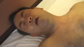 Hairy Japanese Bear Takes Bareback Cock from Older Lover