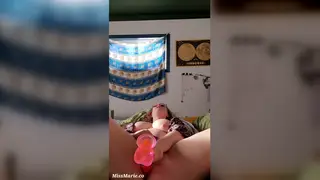 Curvy Blonde BBW Rides Massive Dildo Solo