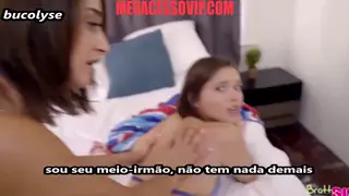 Petite Stepsiblings Take Turns on Their Stepbrother's Cock