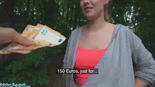 Blonde Runner Sucks Deep Before Outdoor Doggystyle