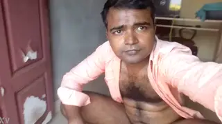 Hairy Indian Hunk Strips Nude for the Camera