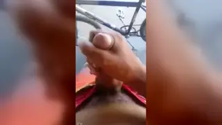 Man Teases His Hard Length in Slow Motion
