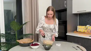 Blonde Student Performs Cooking Show With Camera Operator