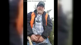 Hairy Bear Daddy Masturbates Alone Outdoors