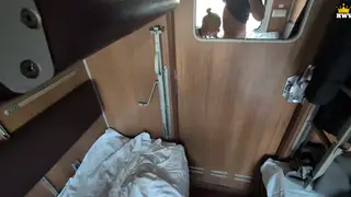 Blonde European MILF Cheats With Neighbor On Train