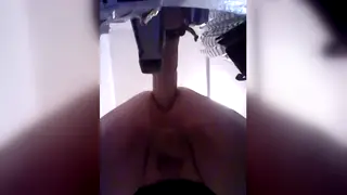 Solo Guy Rides a Huge Dildo on a Bare Mattress