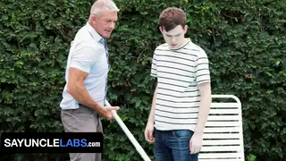 Muscular Grandpa Dominates Twink in POV