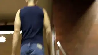 Twink Sucks Cock Outdoors Before Handjob Finish