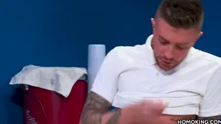 Coach Discovers Player Jerking Off in Locker Room