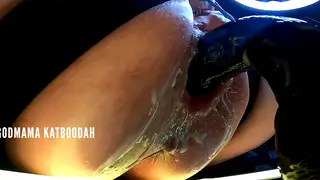 Voluptuous Ebony MILF Takes Anal and Squirts Hard