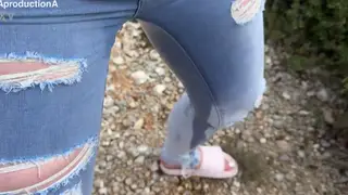 Outdoor Watersports Session Ends with Cum in Mouth