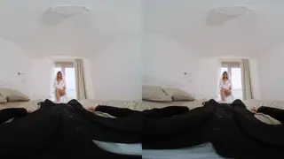 Blonde Latina Rides Hard in VR Wedding Night