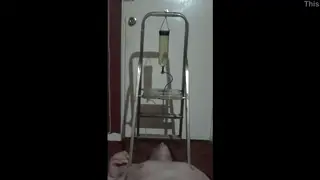 Amateur Guy Uses Homemade Device for Pissing Play