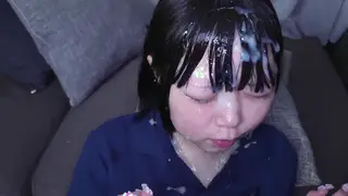 Asian Amateur Takes a Facial After a Blowjob