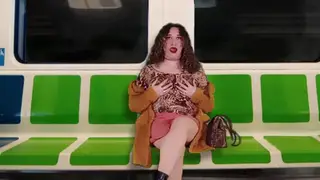 Latina Wife Flashes Her Body on a Train Ride
