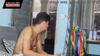 Muscular Latino Studs Share Bareback Blowjob and Anal