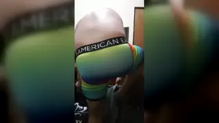 Solo Guy Strokes to Quick Release on Camera