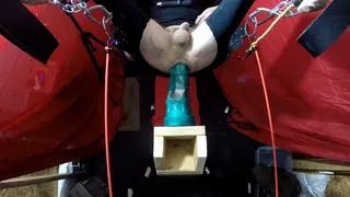 Amateur Rides a Swing With a Huge Dildo
