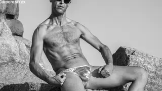 Hairy Daddy Dominates Young Student Outdoors on Cam