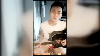 Amateur Guy Sings While Stripping and Showing Off