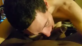 Latino Bear Swallows Stepdad's Load in Interracial Scene