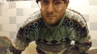 Hairy Otter in Sweater Strokes to Sticky Facial Finish