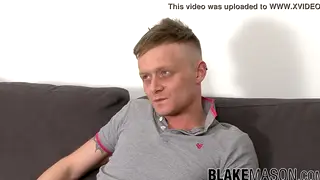 Tattooed British Stud Strokes Uncut Cock to Cumshot
