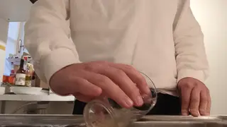 Hairy Latino Bear Pisses in Kitchen Glass