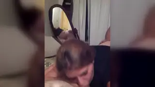 Voluptuous BBW Services Chubby Husband During Threesome Play