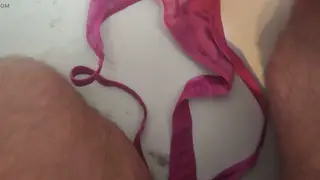 European Handjob Compilation Ends on Pink Thong
