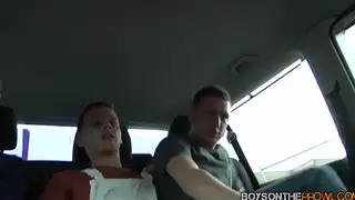 Twink Shared in Van During Intense Threesome