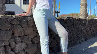 Curvy Wives Wet Their Jeans in Public Compilation