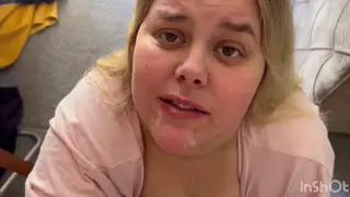 Voluptuous Wife Delivers Sloppy Interracial Blowjob