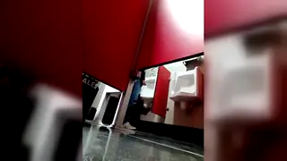 Restroom Encounter Ends With Steady Hand Finish