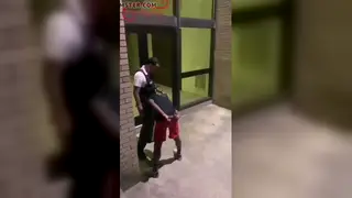 Ebony Cop Detains Muscular Man for Outdoor Blowjob