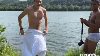 European Twink Gets Outdoor Massage and Handjob POV