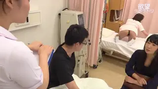 Hairy Asian Teen Nurse Roleplays Fantasy in Classroom Setting