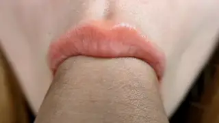 Teen Gives Sloppy Close-Up Blowjob Ending With Mouthful