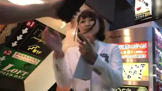 Busty Japanese Student Spotted Outdoors In Lingerie