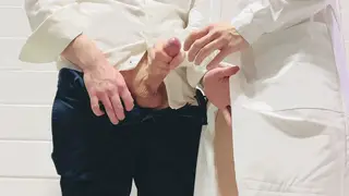 Nurse in Lingerie Drains Patient in Office Exam