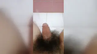 Mature Arab Hunk Strokes Massive Cock on Beach Then Bathroom