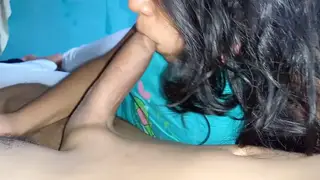 Busty Latina Domme Deepthroats and Swallows