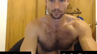 Hairy Mature Man Works Toy and Hand on Live Cam