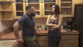 Cuckold Husband Eats Own Cum After MILF Wife Handjob
