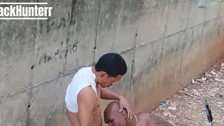 Hairy Latino Bear Takes a BBC Bareback While Standing