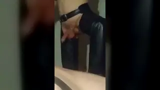 Older Latino Master Whips Young Sub in Leather Scene