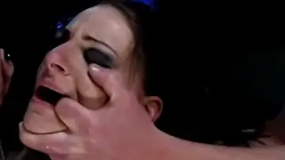 Brunette Submissive Endures Bondage and Pussy Licking