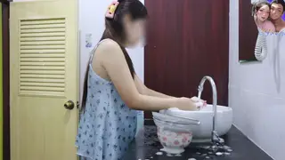 Thai Teen Rinses Off and Spreads Wide in POV Shower