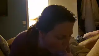 Girlfriend Delivers Deep Blowjob and Swallows Every Drop