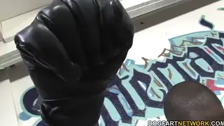 Petite Blonde Swallows Two BBCs in Wild Gangbang